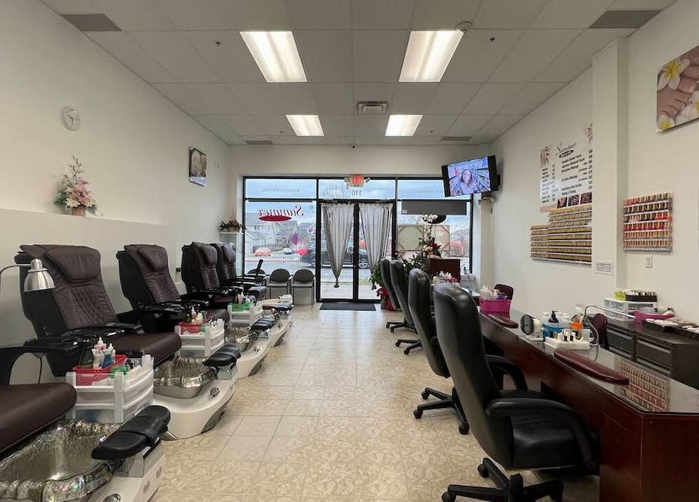 The bright Summer Nails and Spa salon with pedicure chairs and nail stations